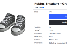 Simak Tutorialnya! Cara Mendapatkan Item Sneakers Gray Gratis di Roblox! Hias Avatarmu Jadi Lebih Keren